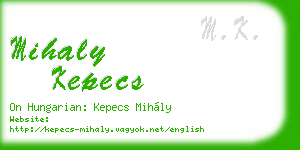 mihaly kepecs business card